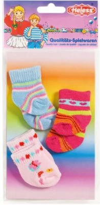 Heless Söckchen 3 Paar Bunt Gr. 28-35 Cm, Puppenkleidung