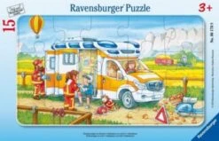 Ravensburger Rahmen-Puzzle, 15 Teile, 25x14,5 Cm, Krankenwagen Im Einsatz