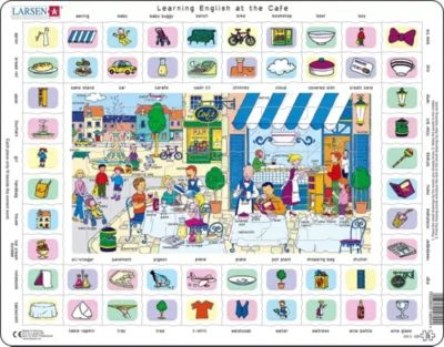 Larsen Rahmen-Puzzle, 70 Teile, 36x28 Cm, Learning English 2 1 Larsen Rahmen-Puzzle, 70 Teile, 36x28 Cm, Learning English 2
