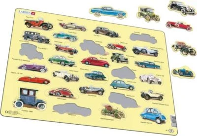 Larsen Rahmen-Puzzle, 30 Teile, 36x28 Cm, Oldtimer Auto 2 Larsen Rahmen-Puzzle, 30 Teile, 36x28 Cm, Oldtimer Auto – Bild 2