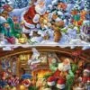 Larsen Weihnachts-Rahmen-Puzzle, 15 Teile, 36x28 Cm, Weihnachtsmann