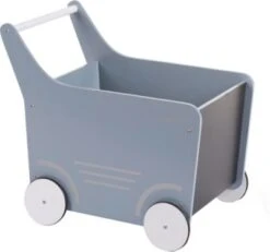 CHILDHOME Holz-Puppenwagen Stroller, Holz, Mintblau