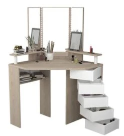 PARISOT Eck-Schminktisch "Volage 21" Eiche-hell