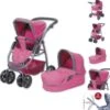 KNORRTOYS.COM Kombi-Puppenwagen Coco - Berry
