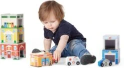 Melissa & Doug Würfel Zum Schachteln Und Sortieren, 6 Gebäude & 6 Fahrzeuge Aus Holz -Billiges Spielzeug Geschäft 14621157 04