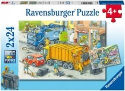 Ravensburger Puzzle Müllabfuhr Und Abschleppwagen, 2x24 Teile