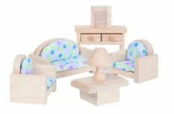 PLANTOYS Puppenhaus Wohnzimmer Classic Puppenhauszubehör