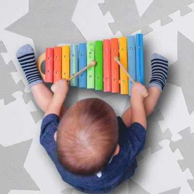 Relaxdays 9 X Puzzlematte Sterne Weiß-grau 6 Relaxdays 9 X Puzzlematte Sterne Weiß-grau – Bild 6