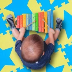 Relaxdays 45 X Puzzlematte Sterne Blau-gelb -Billiges Spielzeug Geschäft 16560530 06