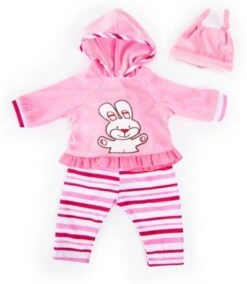 BAYER Kleider Für Puppen 33-38 Cm: 3-tlg. Set - Hose, Oberteil, Mütze, Rosa/rot/weiß -Billiges Spielzeug Geschäft 16933549 03