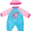 BAYER Kleider Für Puppen 33-38 Cm: 2-tlg. - Strampler + Mütze, Blau/rosa