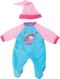 BAYER Kleider Für Puppen 33-38 Cm: 2-tlg. - Strampler + Mütze, Blau/rosa