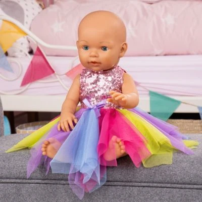 BAYER Pailletten-Kleid Für Puppen 40-46 Cm, Rosa/gelb 5 BAYER Pailletten-Kleid Für Puppen 40-46 Cm, Rosa/gelb – Bild 5