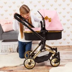 BAYER Kombi-Puppenwagen Vario, Schwarz/gold -Billiges Spielzeug Geschäft 16933602 06