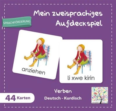Schulbuchverlag Anadolu Mein Zweisprachiges Aufdeckspiel, Verben Deutsch-Kurdisch (Kinderspiel) 1 Schulbuchverlag Anadolu Mein Zweisprachiges Aufdeckspiel, Verben Deutsch-Kurdisch (Kinderspiel)