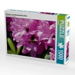 CALVENDO® Puzzle CALVENDO Puzzle Hummel In Rosa Rhododendron Blüte - 1000 Teile Foto-Puzzle Für Glückliche Stunden