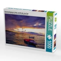 CALVENDO® Puzzle CALVENDO Puzzle Sonnenuntergang Im Hafen Von Novalja, Insel Pag - 1000 Teile Foto-Puzzle Für Glückliche Stunden