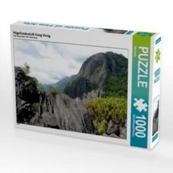 CALVENDO® Puzzle CALVENDO Puzzle Hügellandschaft Vang Vieng - 1000 Teile Foto-Puzzle Für Glückliche Stunden