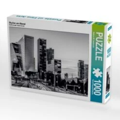 CALVENDO® Puzzle CALVENDO Puzzle Skyline Am Abend - 1000 Teile Foto-Puzzle Für Glückliche Stunden