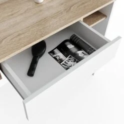 Vicco Schminktisch DAENERYS Weiß-Sonoma Frisiertisch Frisierkommode Spiegel Hocker -Billiges Spielzeug Geschäft 19335399 06