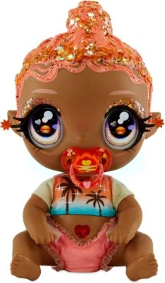 Glitter Babyz Doll - Solana Sunburst (Coral Pink/Sunset)