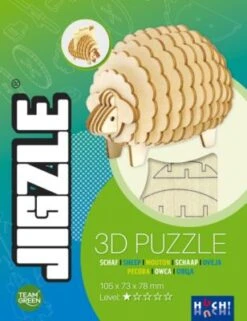 HUCH! 3D-Puzzle JIGZLE - Schaf, 22 Teile