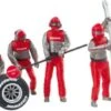 CARRERA DIGITAL 132/124/Evolution - Figurensatz Mechaniker, CARRERA Crew Rot - Streckendekoration, Autorennbahn-Zubehör