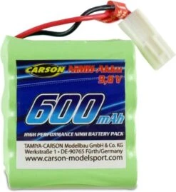 CARSON 9,6V/600mAh NiMH Akku : 404190/91 Mini T