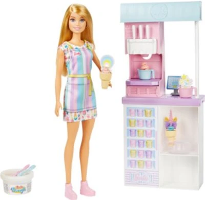 Barbie Eisdiele Mit Puppe (blond), Barbie Set Inkl. Zubehör, Anziehpuppe 2 Barbie Eisdiele Mit Puppe (blond), Barbie Set Inkl. Zubehör, Anziehpuppe – Bild 2