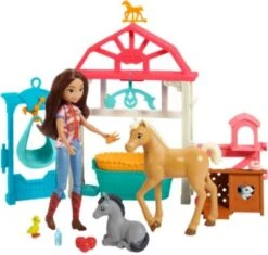 MATTEL Spirit Luckys Tierbaby-Pflegestation Mit Pony & Fohlen -Billiges Spielzeug Geschäft 22096420 04