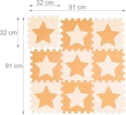 Relaxdays 9 X Puzzlematte Sterne Orange-beige 9 Relaxdays 9 X Puzzlematte Sterne Orange-beige -Billiges Spielzeug Geschäft 22161826 04