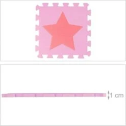 Relaxdays 36 X Puzzlematte Sterne Rosa-pink -Billiges Spielzeug Geschäft 22161845 05