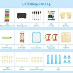 COSTWAY® Kindertafel Maltafel Standtafel Höhenverstellbar -Billiges Spielzeug Geschäft 22367598 04