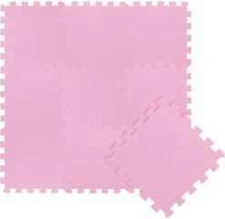 LittleTom Puzzlematte Uni Pink 9 Teile