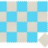 LittleTom Puzzlematte Kombi Hellblau Beige 16795 + 16790 18 Teile