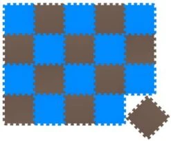 LittleTom Puzzlematte Kombi Braun Dunkelblau 16788 + 16794 18 Teile