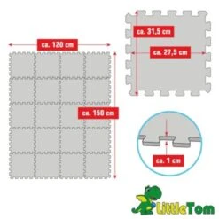 LittleTom Puzzlematte Kombi Braun Dunkelblau 16788 + 16794 18 Teile -Billiges Spielzeug Geschäft 22414202 05