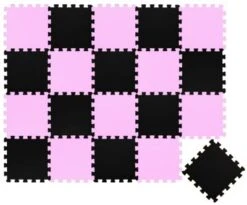 LittleTom Puzzlematte Kombi Pink Schwarz 16789 + 16791 18 Teile