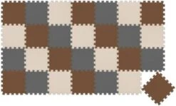 LittleTom Puzzlematte Kombi Grau Beige Braun 16792 + 16795 + 16788 27 Teile