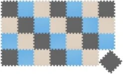 LittleTom Puzzlematte Kombi Grau Beige Hellblau 16792 + 16795 + 16790 27 Teile