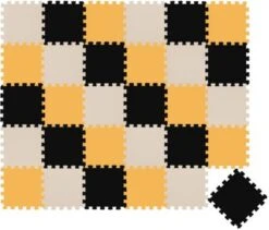LittleTom Puzzlematte Schwarz Beige Gelb 16789+16795+16796 27 Teile