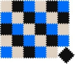 LittleTom Puzzlematte Schwarz Beige Dunkelblau 16789+16795+16794 27 Teile
