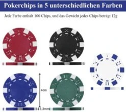 COSTWAY® Pokerset Mit 500 Laser-Chips -Billiges Spielzeug Geschäft 22983131 04