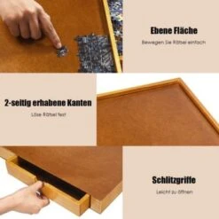 COSTWAY® Puzzletisch Mit 4 Schubladen 8 COSTWAY® Puzzletisch Mit 4 Schubladen -Billiges Spielzeug Geschäft 22987587 04