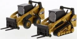 Cat Kompaktlader Set Mit Zubehör, Diecast 1:64