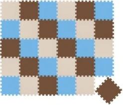 LittleTom Puzzlematte Kombi Beige Braun Hellblau 16795 + 16788 + 16790 27 Teile
