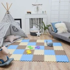 LittleTom Puzzlematte Kombi Beige Braun Hellblau 16795 + 16788 + 16790 27 Teile -Billiges Spielzeug Geschäft 23676694 03