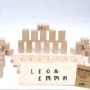 LEO & EMMA Holzspielzeug Öko Holzbausteine 54teilig In Schönem Baumwollbeutel
