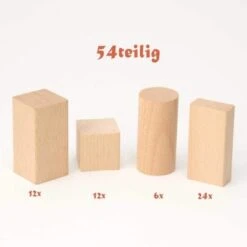 LEO & EMMA Holzspielzeug Öko Holzbausteine 54teilig In Schönem Baumwollbeutel 8 LEO & EMMA Holzspielzeug Öko Holzbausteine 54teilig In Schönem Baumwollbeutel -Billiges Spielzeug Geschäft 24097788 04