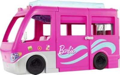 Barbie Super Abenteuer-Camper Fahrzeug, 76 Cm Groß Mit Pool, Rutsche Und über 60 Zubehörteilen 1 Barbie Super Abenteuer-Camper Fahrzeug, 76 Cm Groß Mit Pool, Rutsche Und über 60 Zubehörteilen